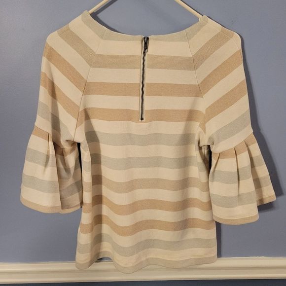 Anthropologie Maeve "Helsa" striped bell sleeved top - Picture 2 of 12